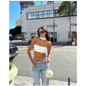 NWT - ZARA TRF MID RISE RHINESTONE JEANS